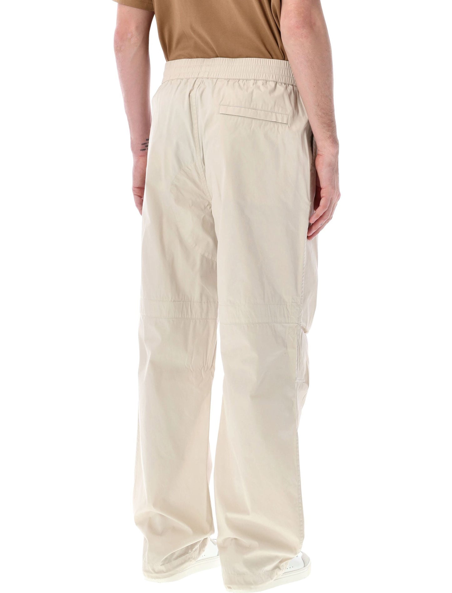 BURBERRY Men's Cargo Trousers with Drawstring Cuffs - Size L