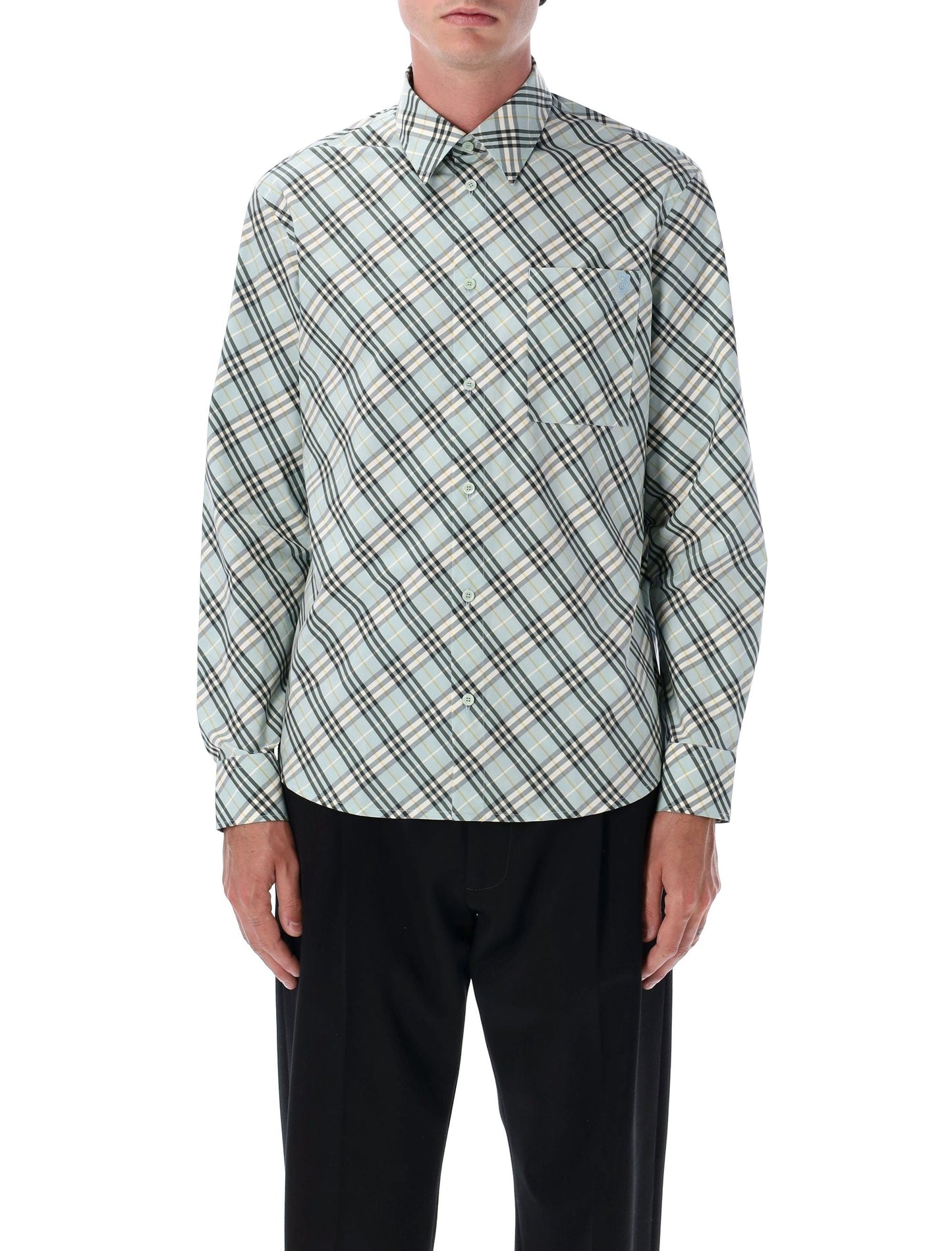 BURBERRY Check Cotton Shirt - Size M