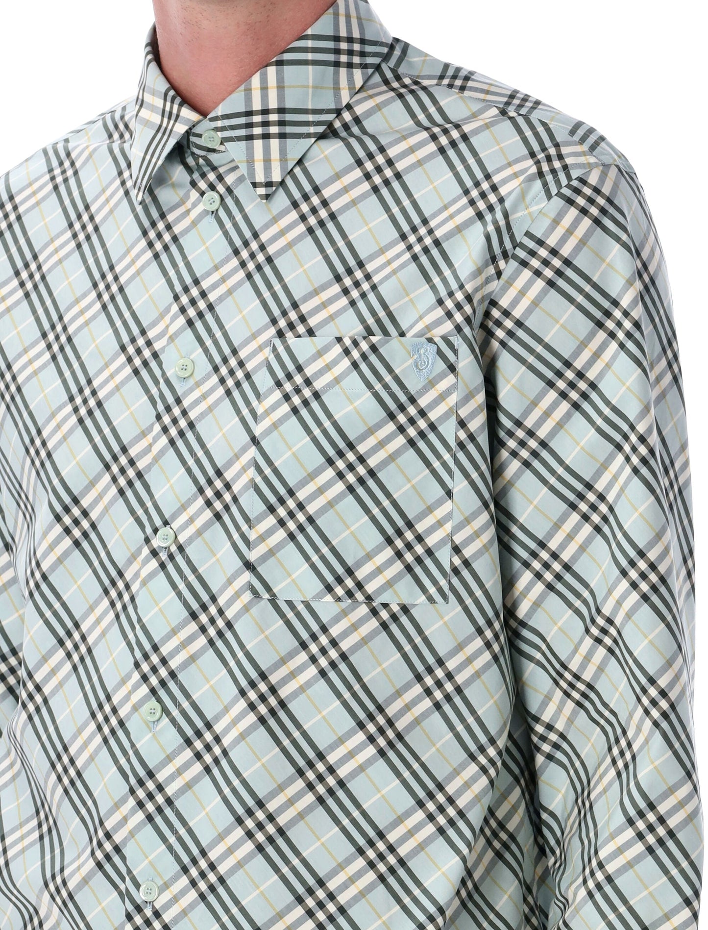 BURBERRY Check Cotton Shirt - Size M