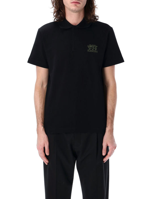 BURBERRY Slim Fit Cotton Polo Shirt - Size L