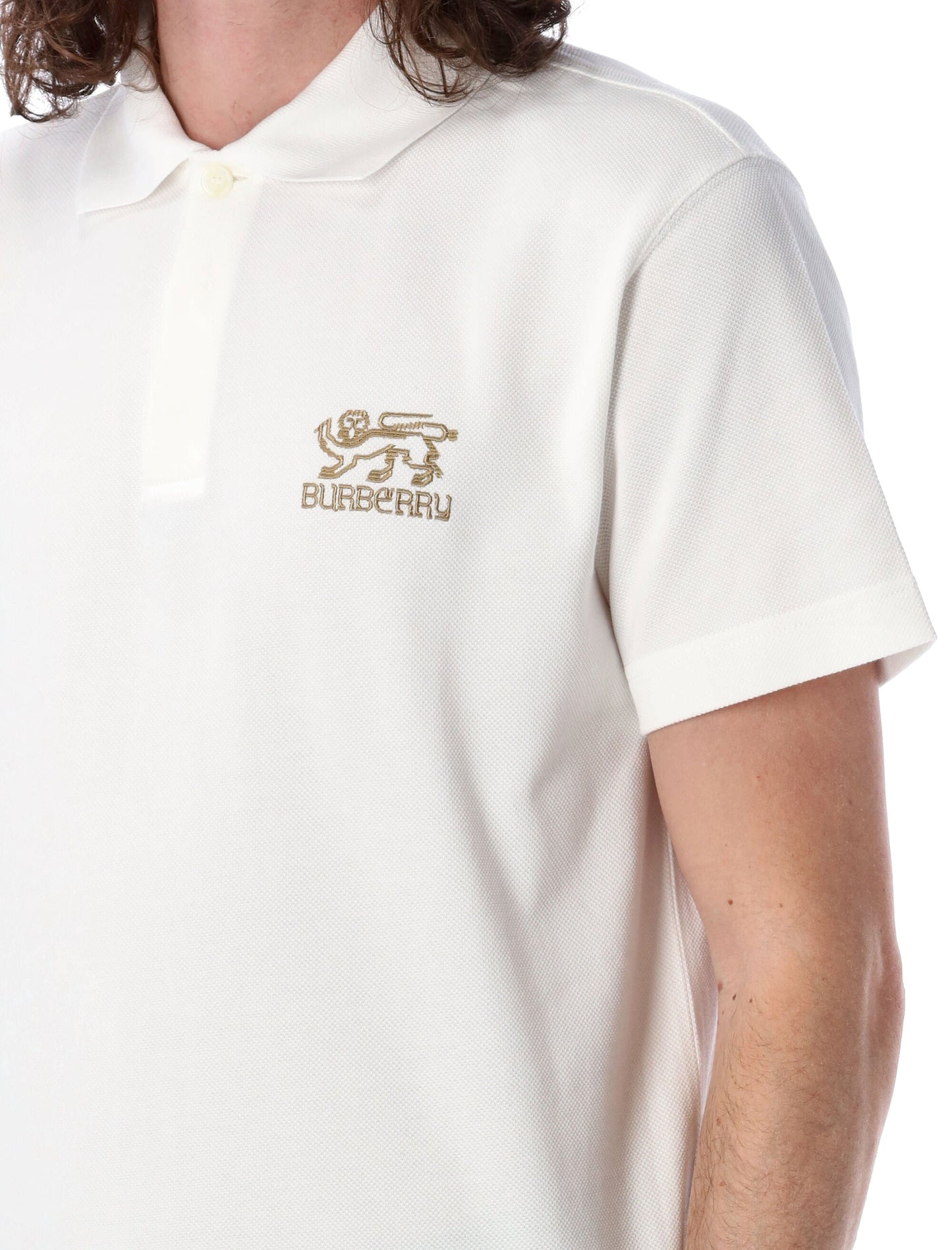 BURBERRY Slim Fit Cotton Polo Shirt - Size L