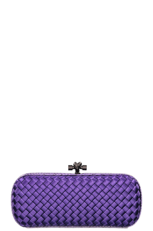 BOTTEGA VENETA Knot Clutch Silk Purple