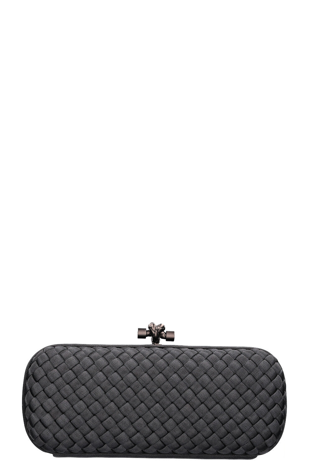 BOTTEGA VENETA Knot Clutch Silk Black