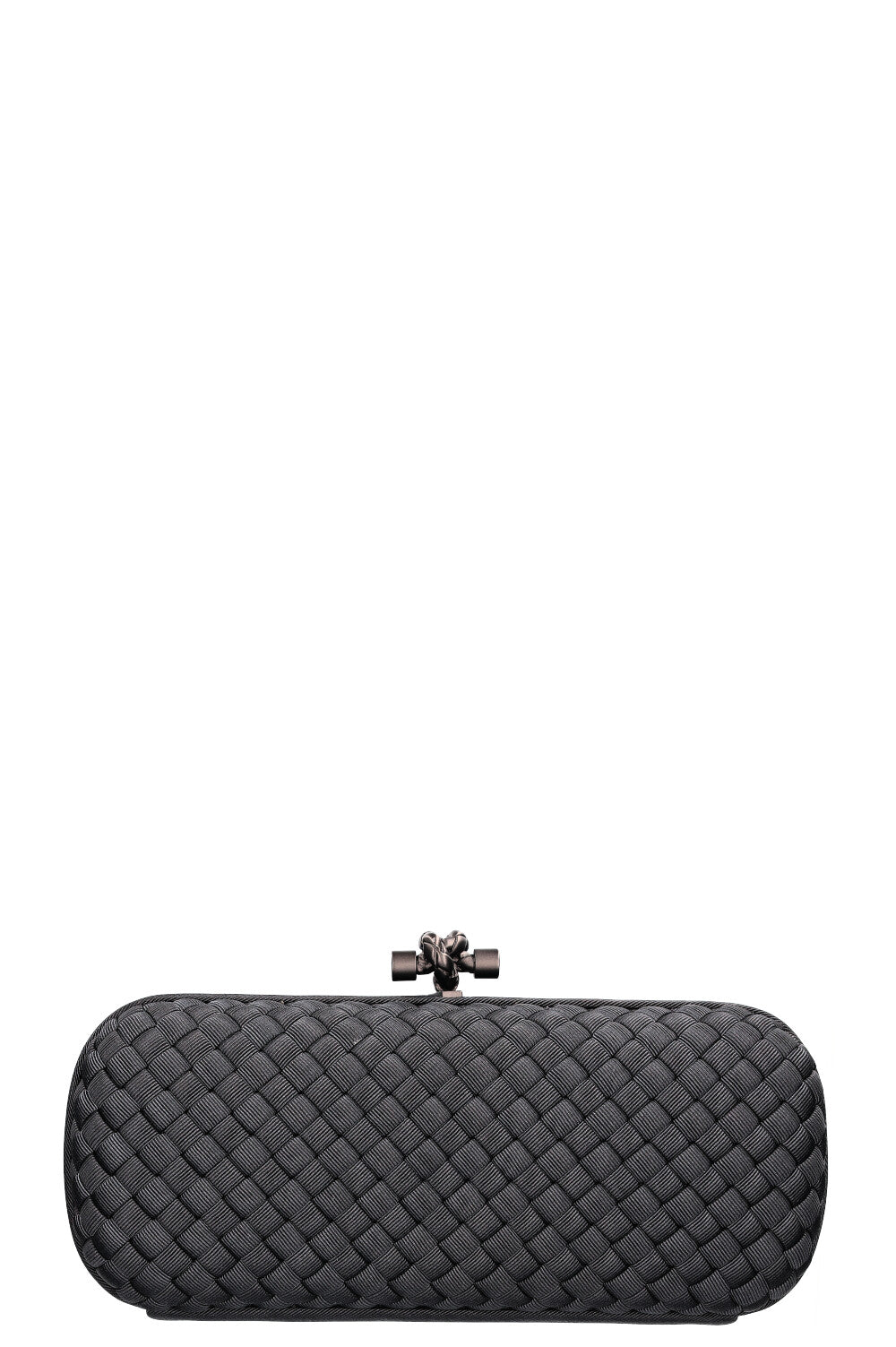 BOTTEGA VENETA Knot Clutch Silk Black