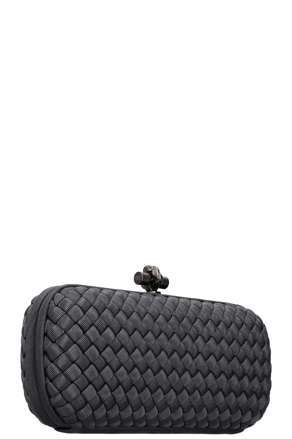 BOTTEGA VENETA Knot Clutch Silk Black