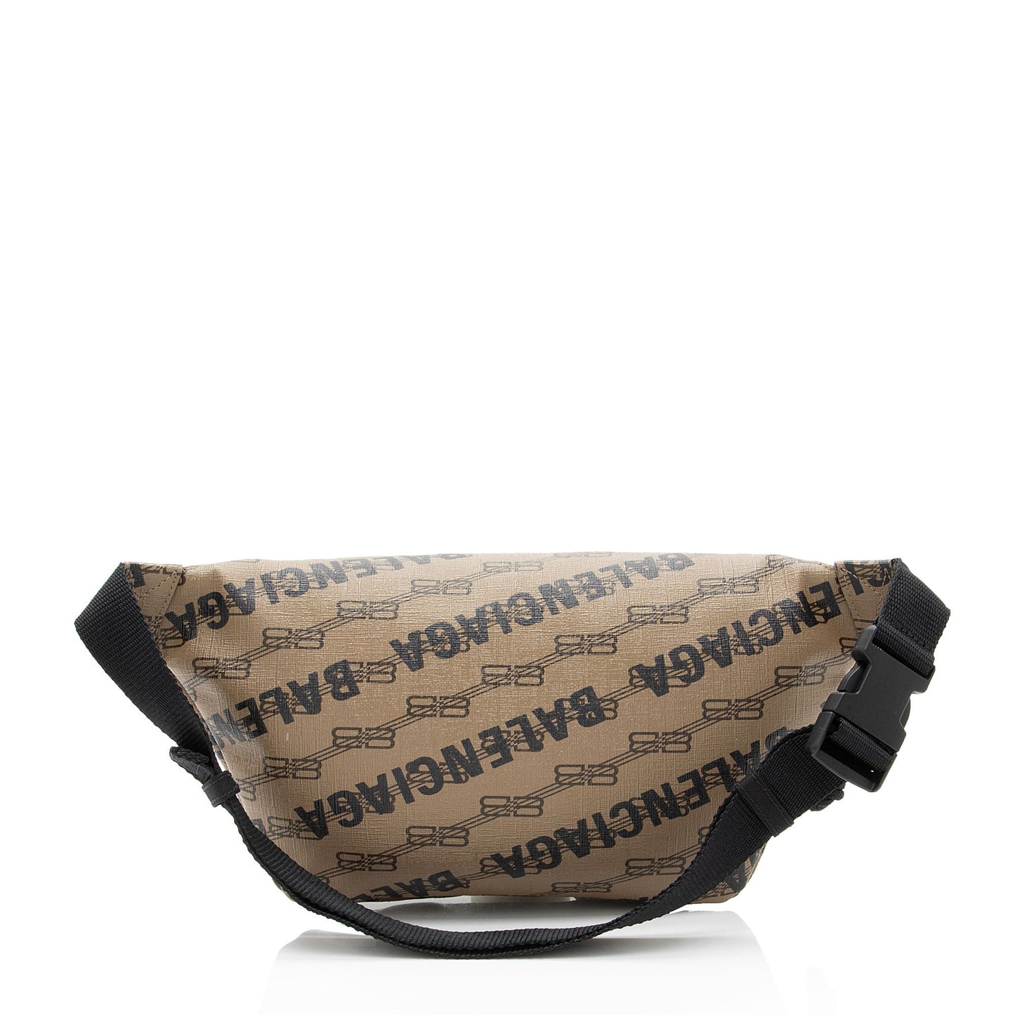 Balenciaga BB Monogram Canvas Allover Logo Signature Medium Belt Bag