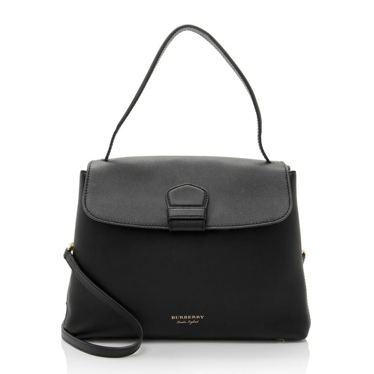 Burberry Calfskin House Check Camberley Medium Satchel (SHF-gaZERz)