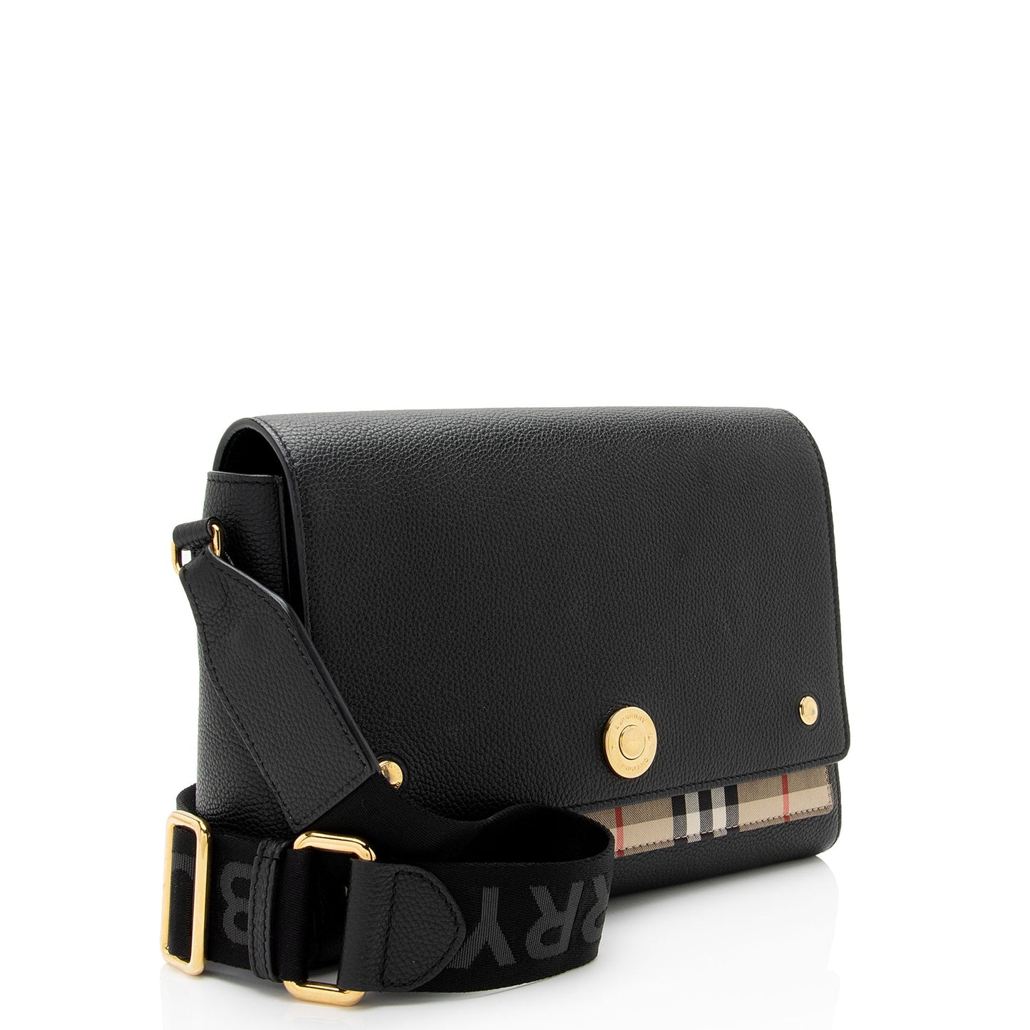 Burberry Calfskin Vintage Check Note Bag (SHF-KRhMqn)