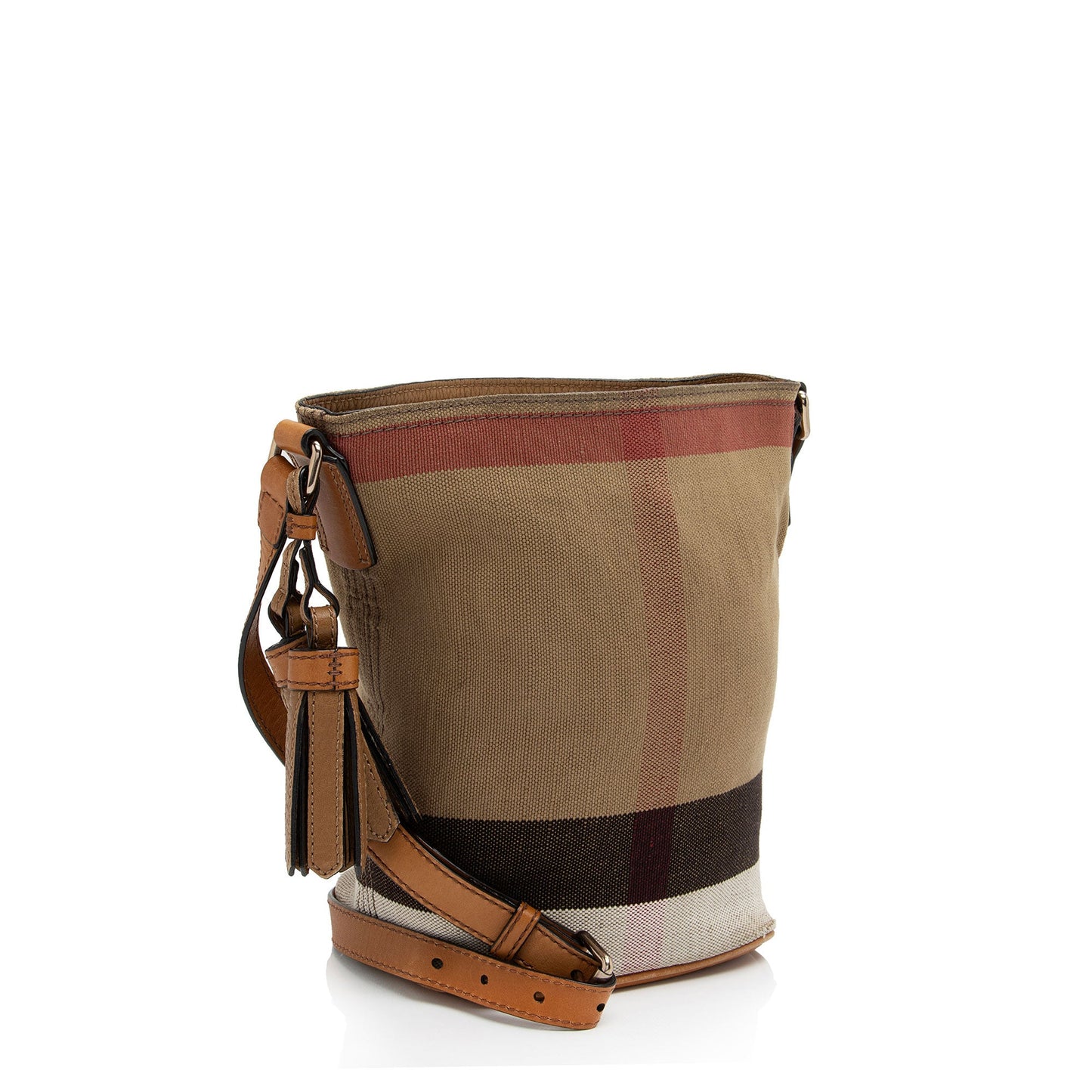 Burberry Canvas Check Ashby Mini Hobo (SHF-NypDEp)