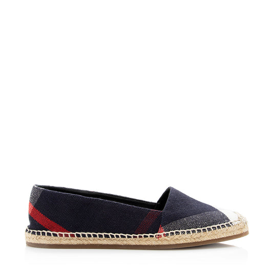 Burberry Check Hodgeson Espadrilles - Size 7 / 37 (SHF-18591)