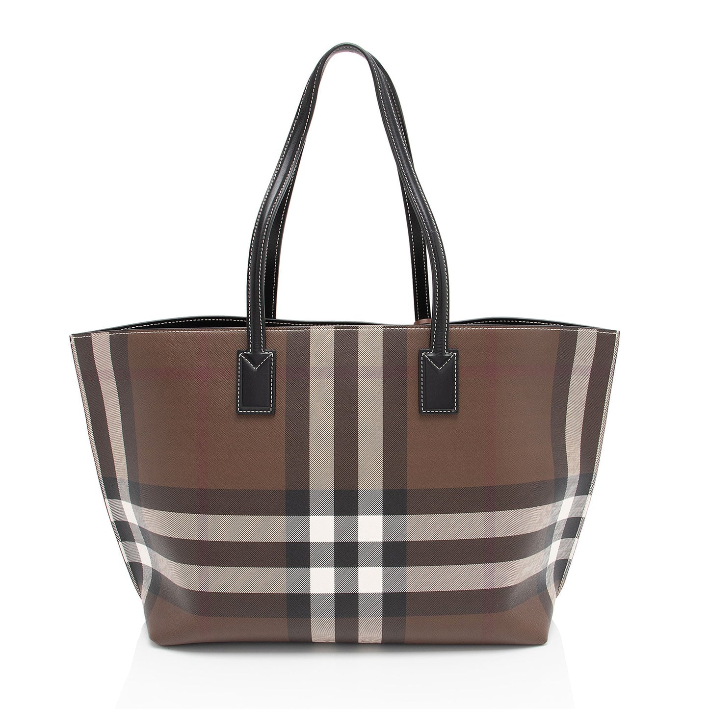 Burberry E-Canvas House Check Denny Medium Tote (SHF-LVEywC)