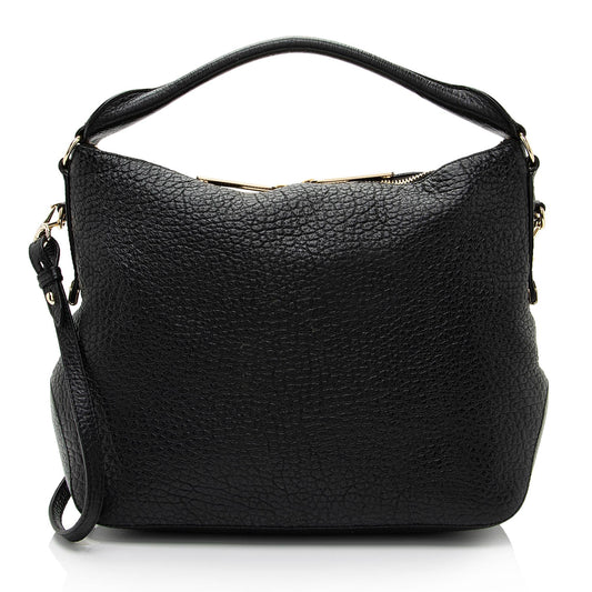 Burberry Grained Leather Ledbury Convertible Hobo (SHF-jy9yzD)