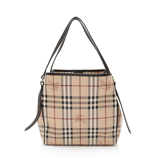 Burberry Haymarket Check Canterbury Small Tote (SHF-wFwoj5)