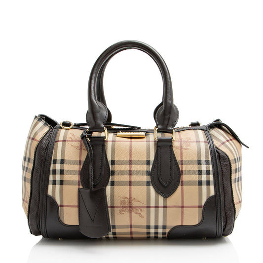 Burberry Haymarket Check Gladstone Satchel (SHF-yAn2KP)