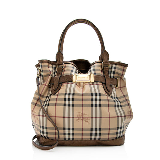 Burberry Haymarket Check Golderton Tote (SHF-19944)