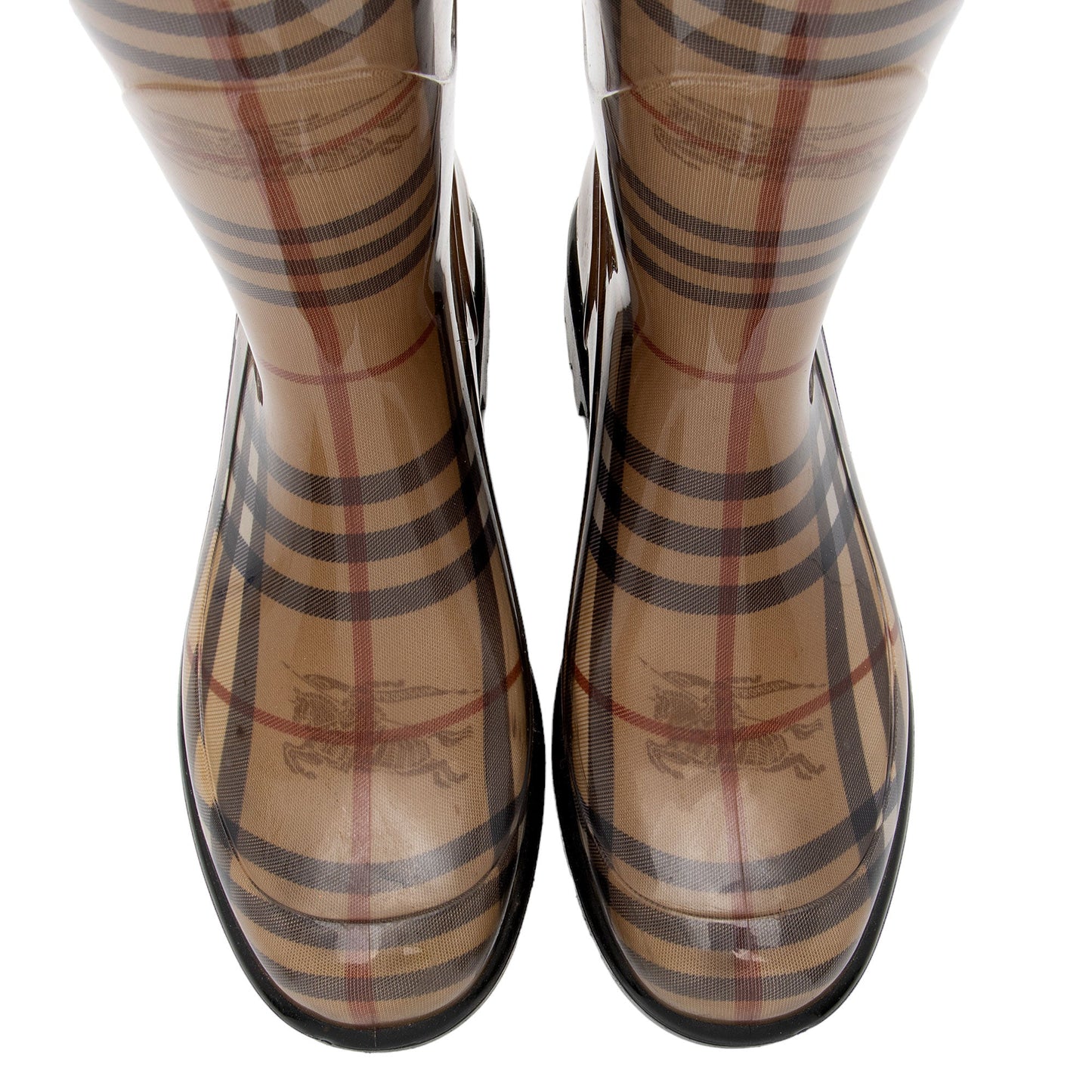 Burberry Haymarket Check Mid-Calf Rainboots - Size 9 / 39 (SHF-UjBduQ)