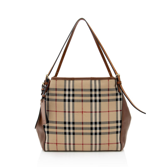 Burberry Horseferry Check Canterbury Small Tote (SHF-22612)