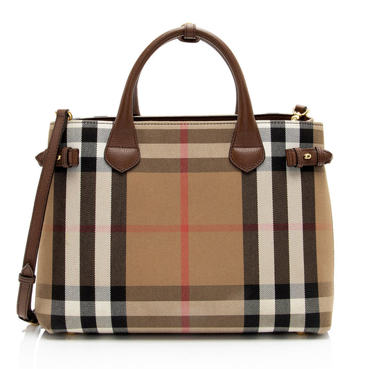 Burberry House Check Banner Medium Tote (SHF-0G2VoA)