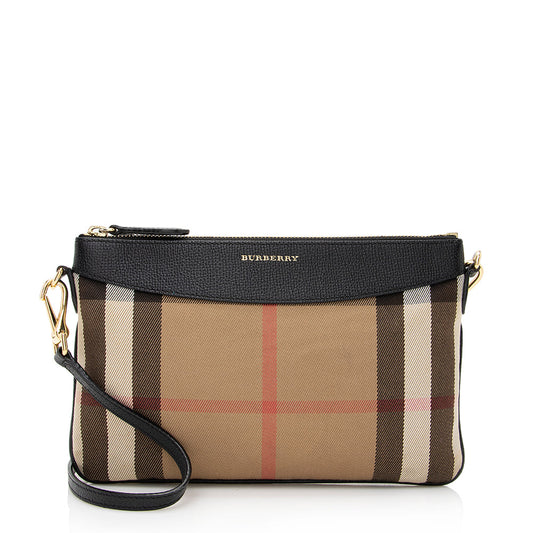 Burberry House Check Peyton Clutch (SHF-21676)