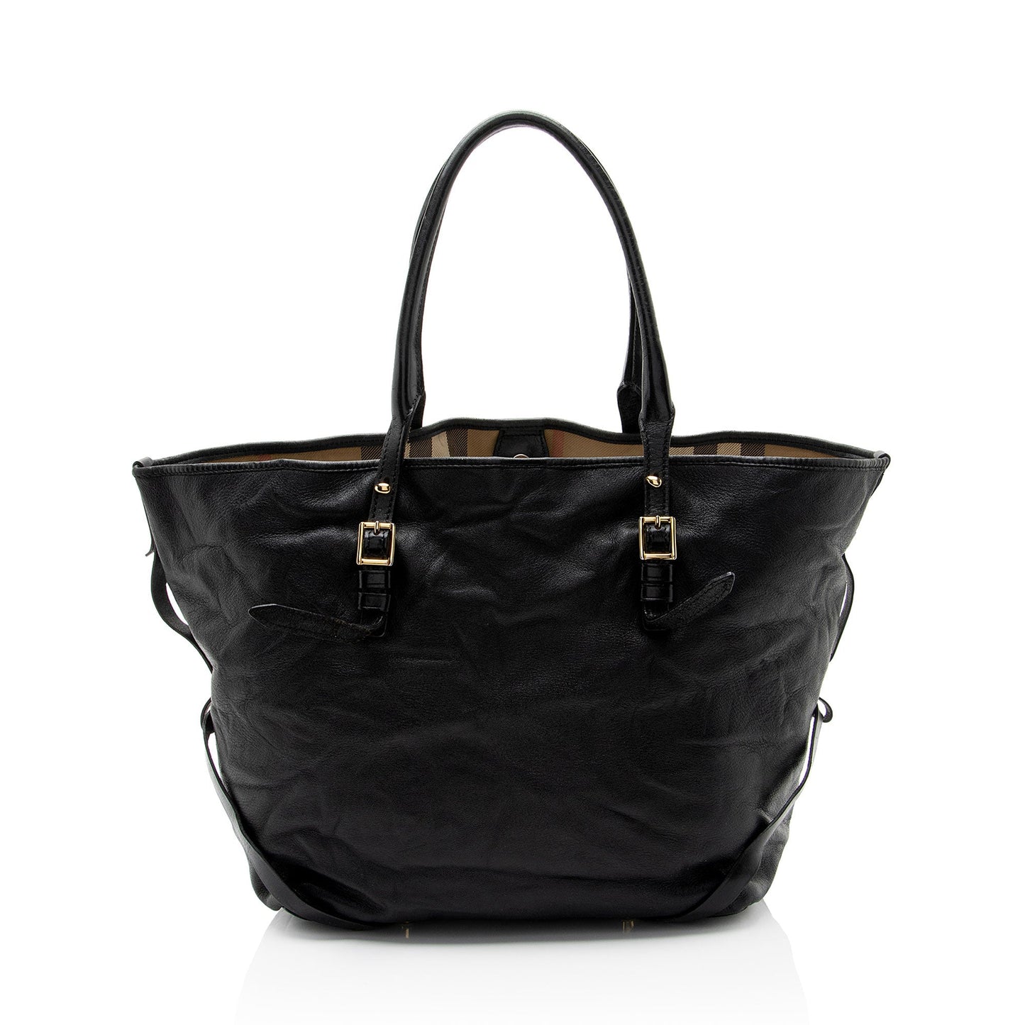 Burberry Lambskin Salisbury Bridle Medium Tote (SHF-aGNSFX)