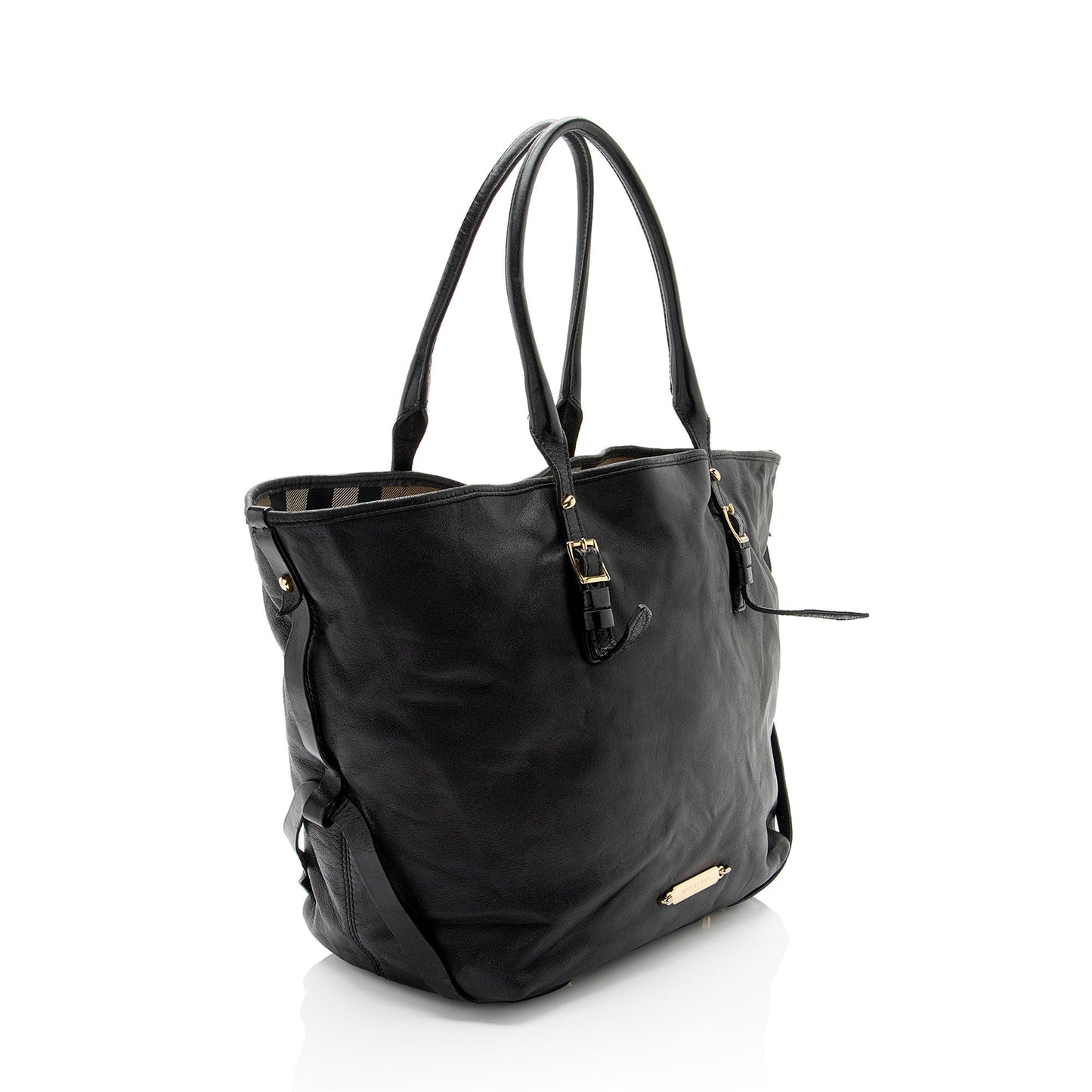 Burberry Lambskin Salisbury Bridle Medium Tote (SHF-aGNSFX)