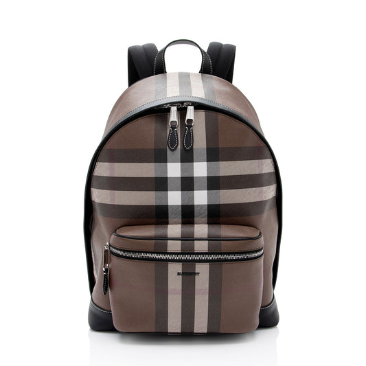 Burberry E-Canvas House Check Jett Backpack (SHF-qMCEAL)