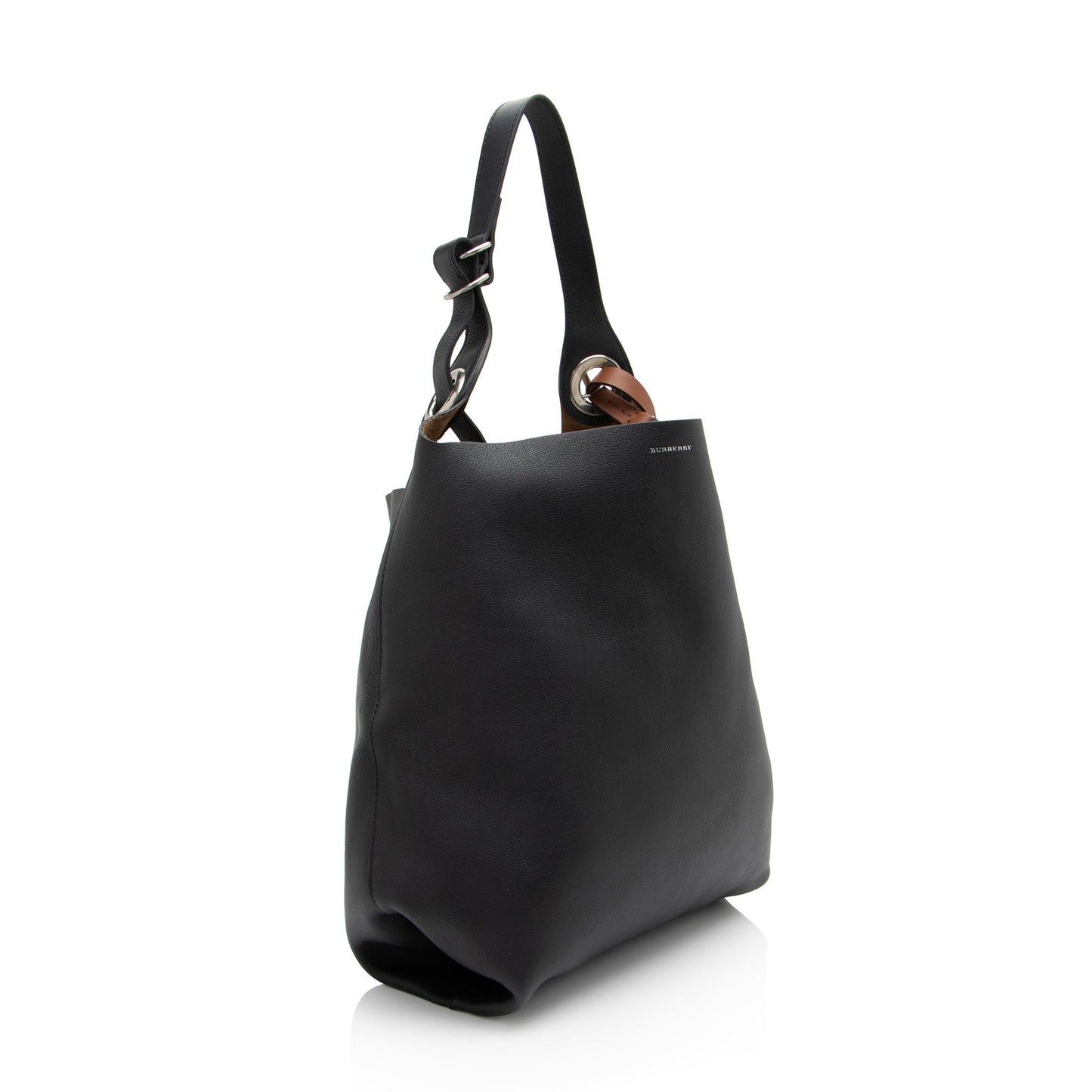 Burberry Leather Grommet Hobo (SHF-8VZhQp)