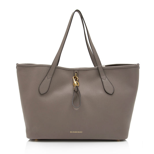 Burberry Leather Honeybrook Derby Medium Tote (SHF-eUcGSe)