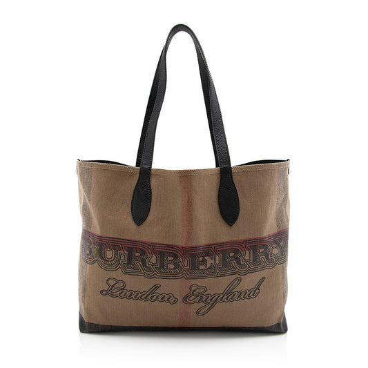 Burberry Mega Check Doodle Medium Tote (SHF-17464)