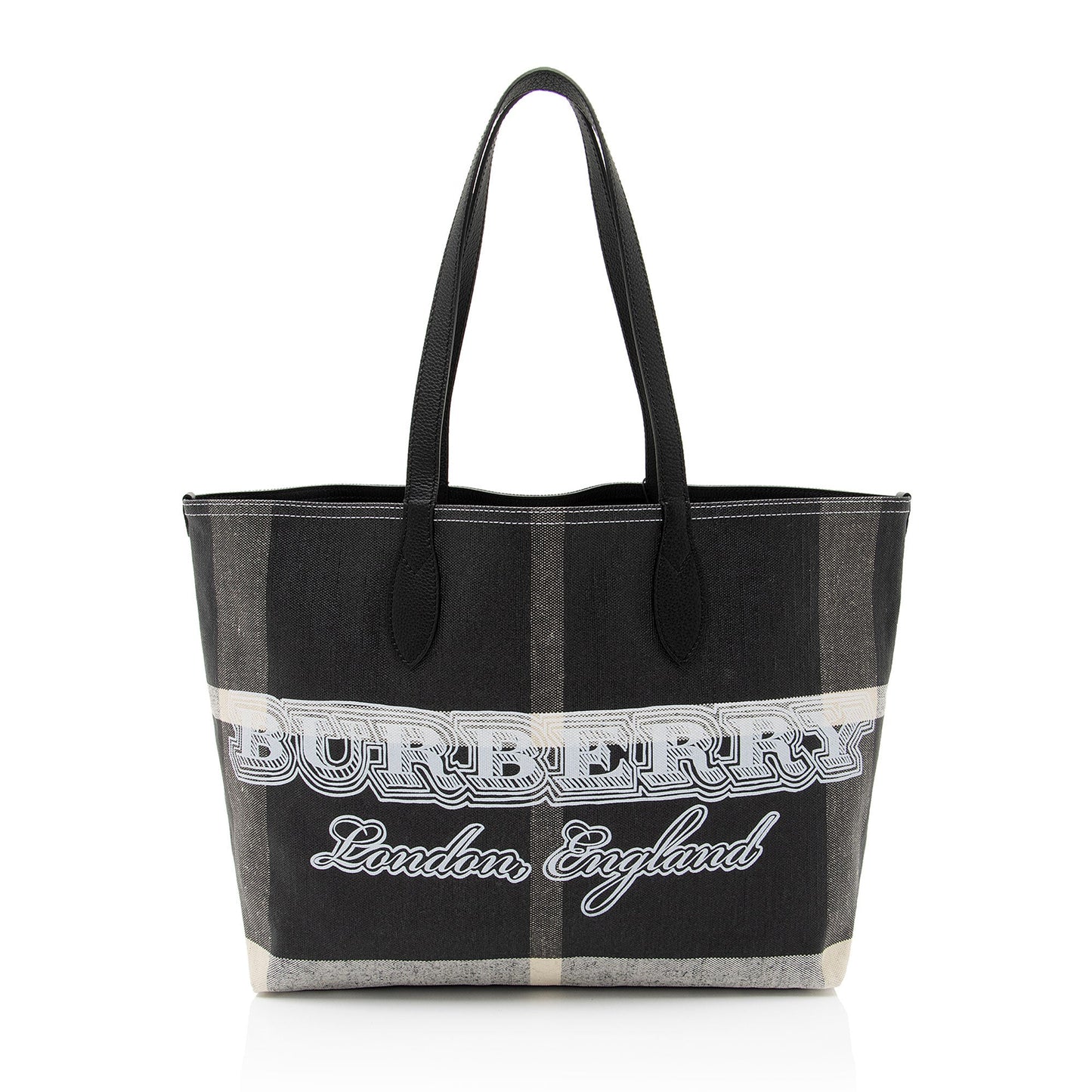 Burberry Mega Check Doodle Medium Tote (SHF-AgRSXK)