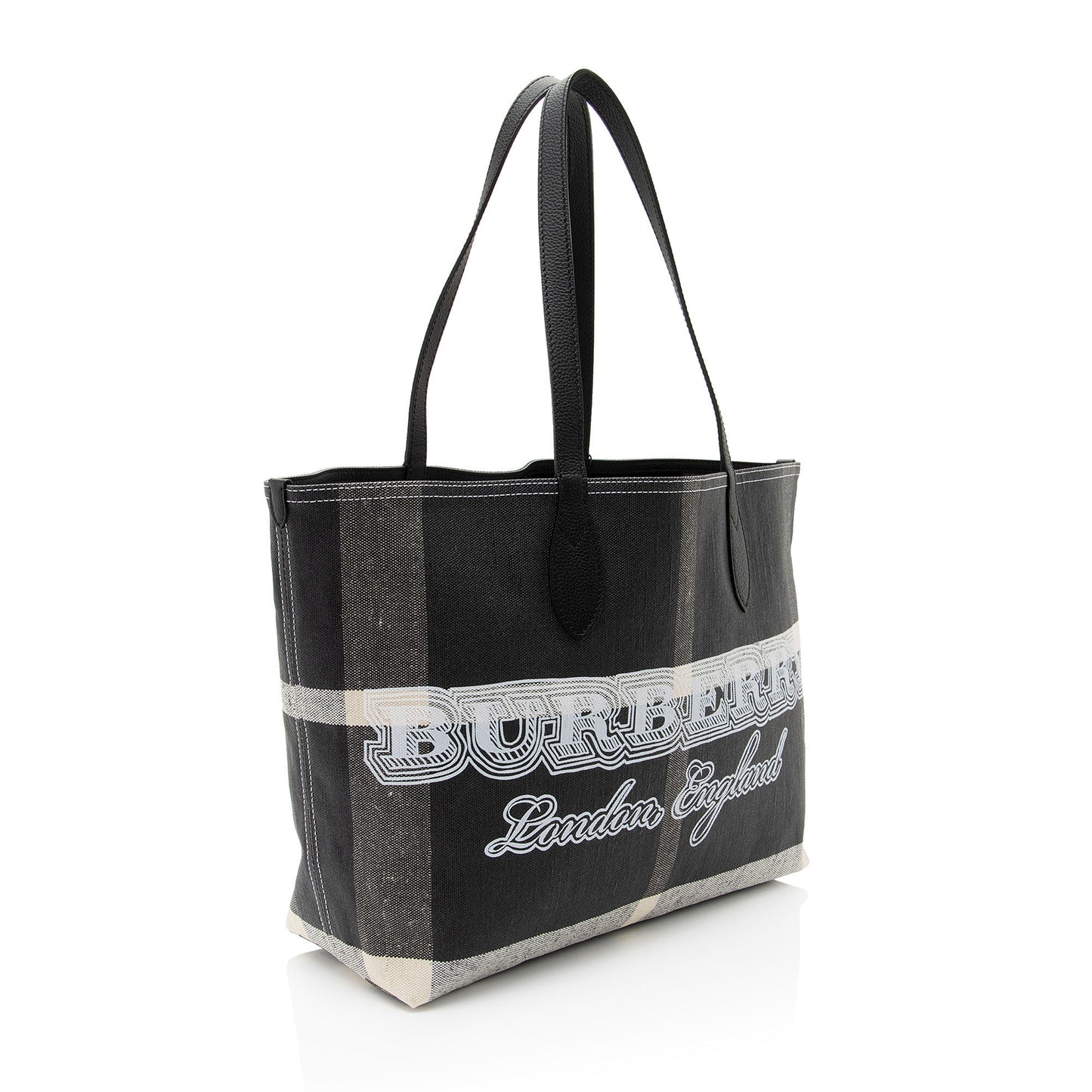 Burberry Mega Check Doodle Medium Tote (SHF-AgRSXK)