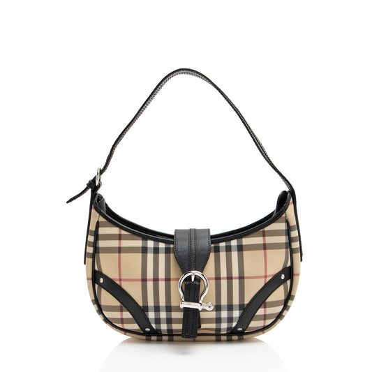 Burberry Nova Check Small Buckle Hobo (SHF-FGjrI5)
