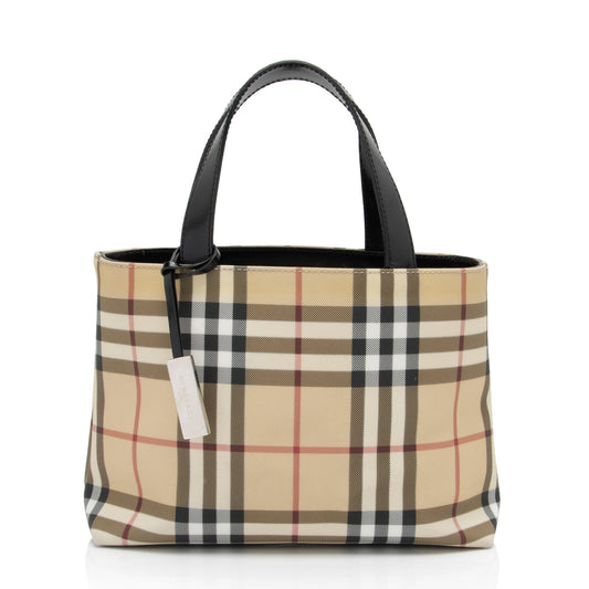 Burberry Nova Check Small Tote (SHF-C8lEws)