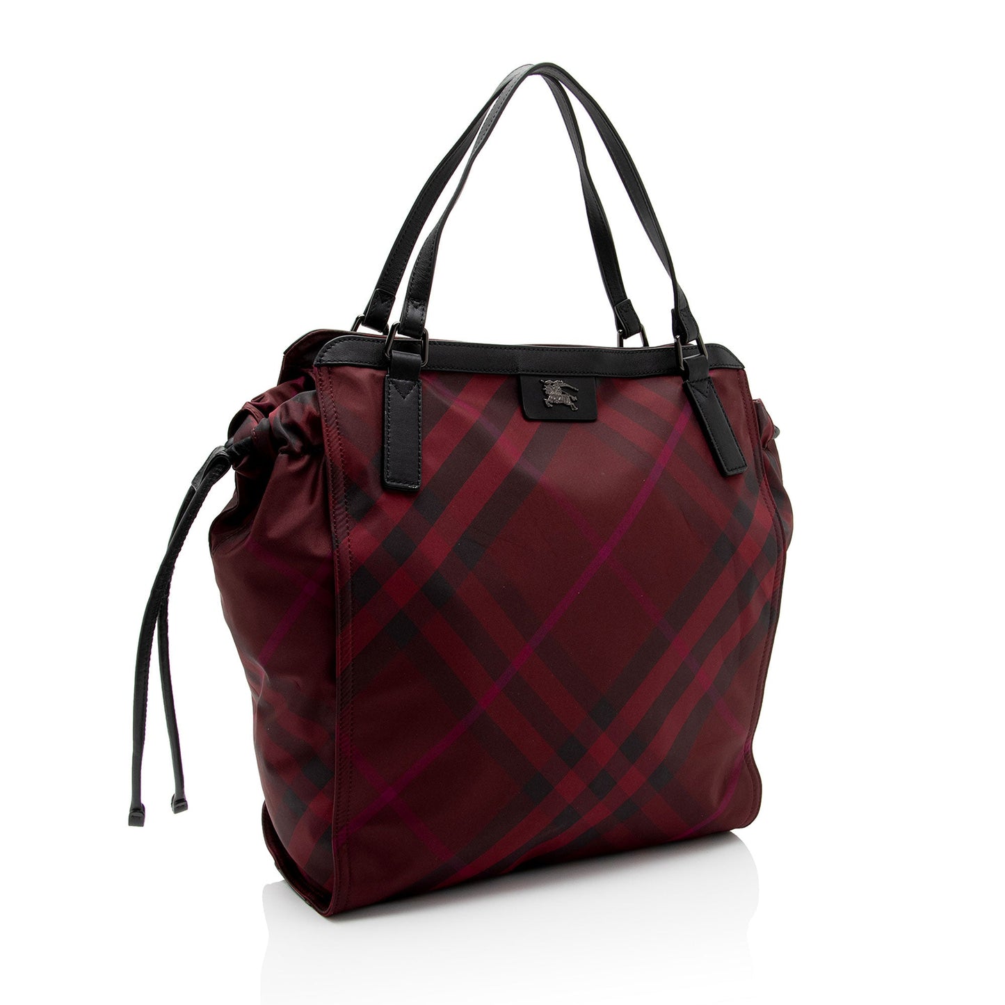 Burberry Nylon Check Buckleigh Packable Small Tote (SHF-mg4mKV)