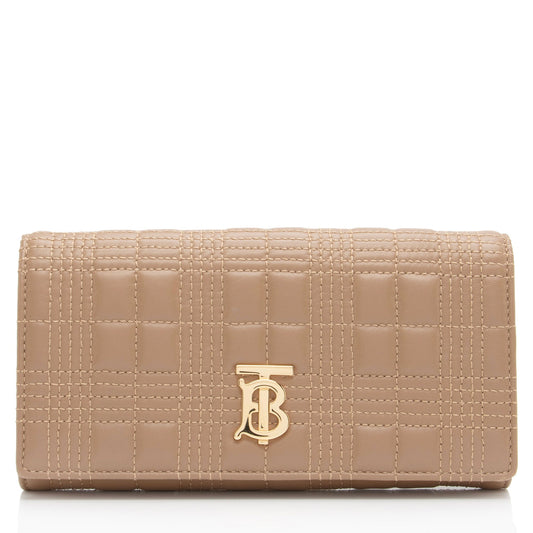 Burberry Quilted Lambskin TB Lola Continental Wallet (SHF-OkZsZO)