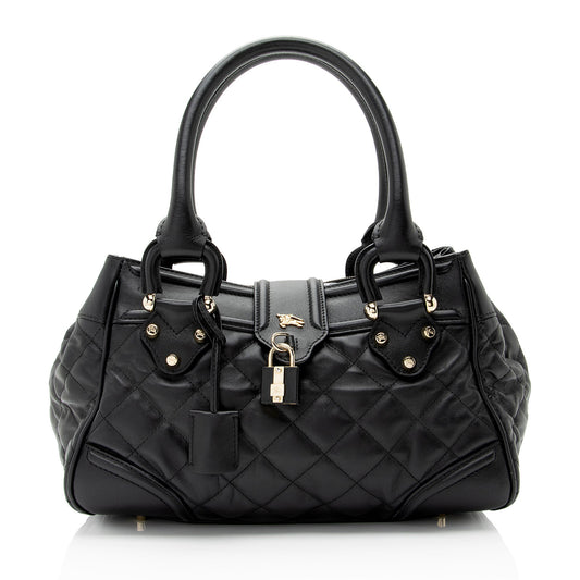 Burberry Quilted Leather Manor Satchel (SHF-XS6CjR)