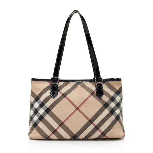 Burberry Super Nova Check Regent Tote (SHF-hyJb8u)