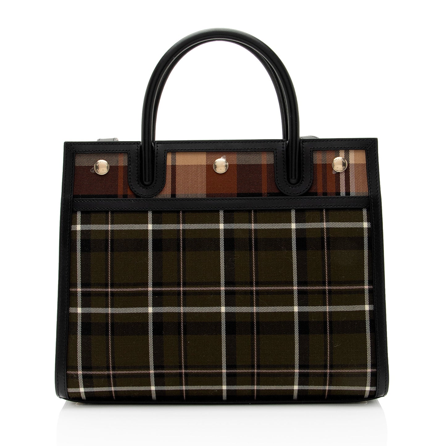 Burberry Tartan Check Title Small Tote (SHF-rYKq2Z)