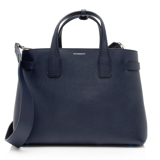 Burberry Vintage Check Leather Banner Medium Tote (SHF-23489)