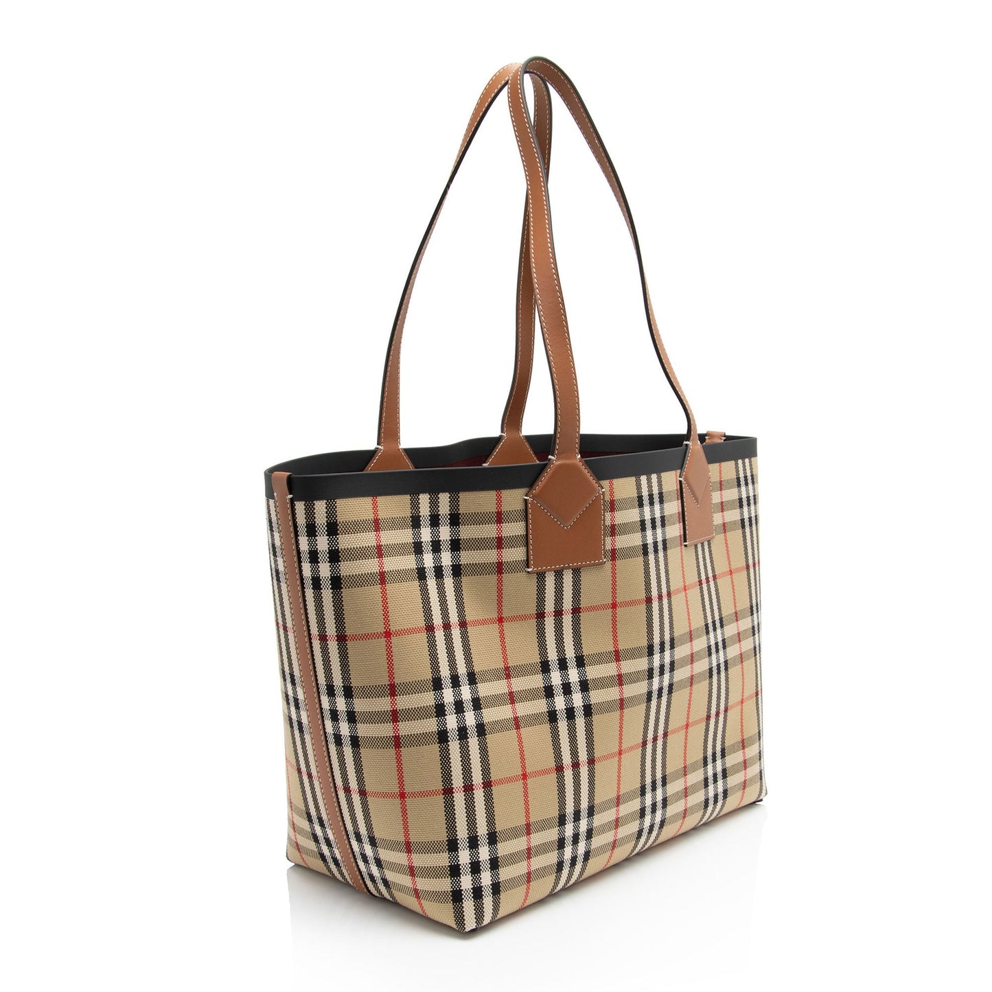 Burberry Vintage Check London Large Tote (SHF-SiUoMQ)