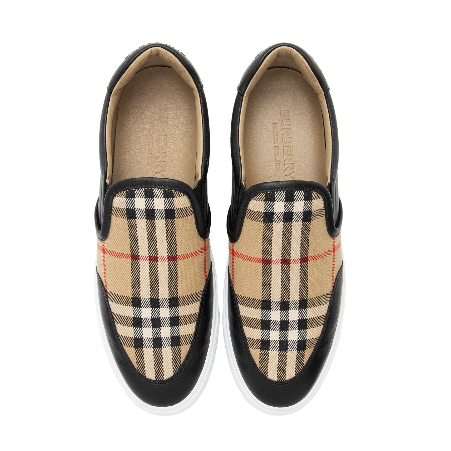 Burberry Vintage Check Salmond Slip On Sneakers - Size 9 / 39 (SHF-AeMWT7)