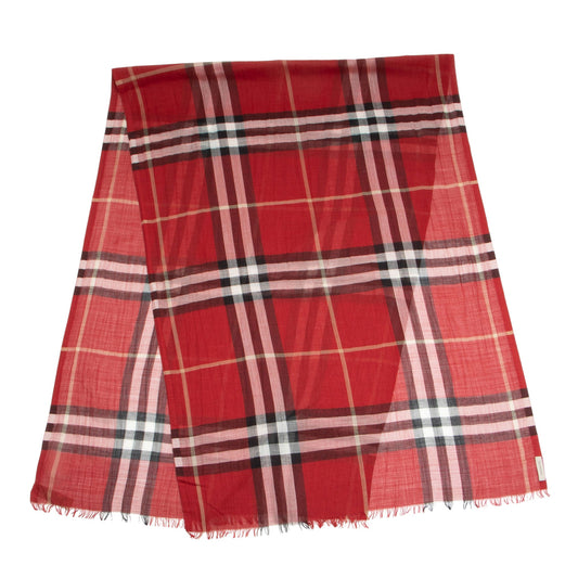 Burberry Wool Silk Lightweight Giant Check Scarf (SHF-HOLpAn)