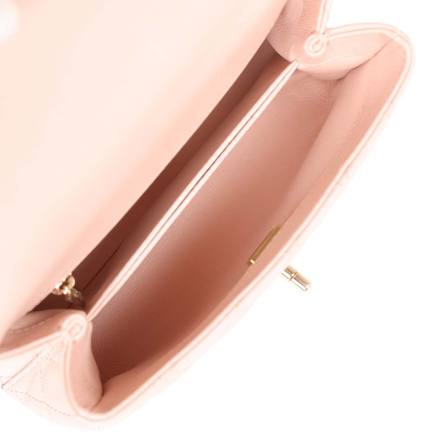 Chanel Small Coco Handle Light Pink Caviar Light Gold Hardware