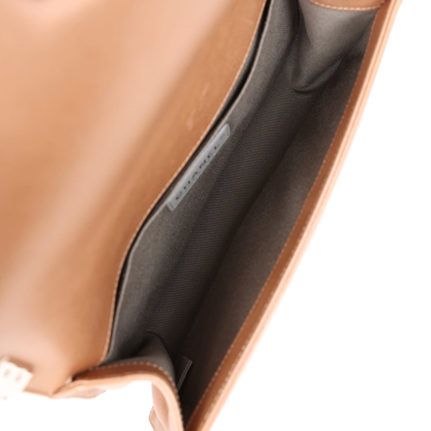 Chanel Medium Boy Bag Metallic Rose Gold Lambskin Silver Hardware