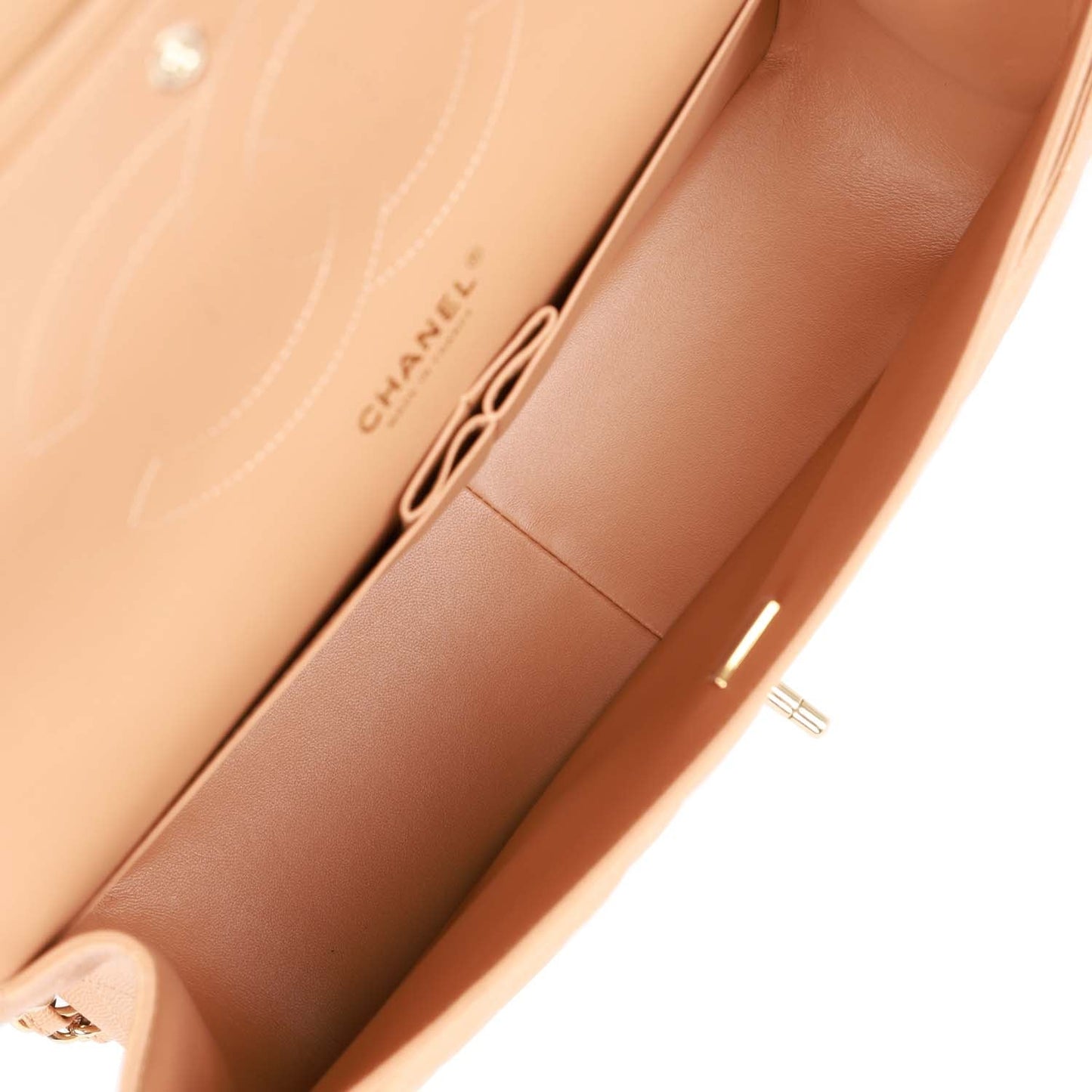 Chanel Jumbo Classic Double Flap Bag Dark Beige Caviar Gold Hardware