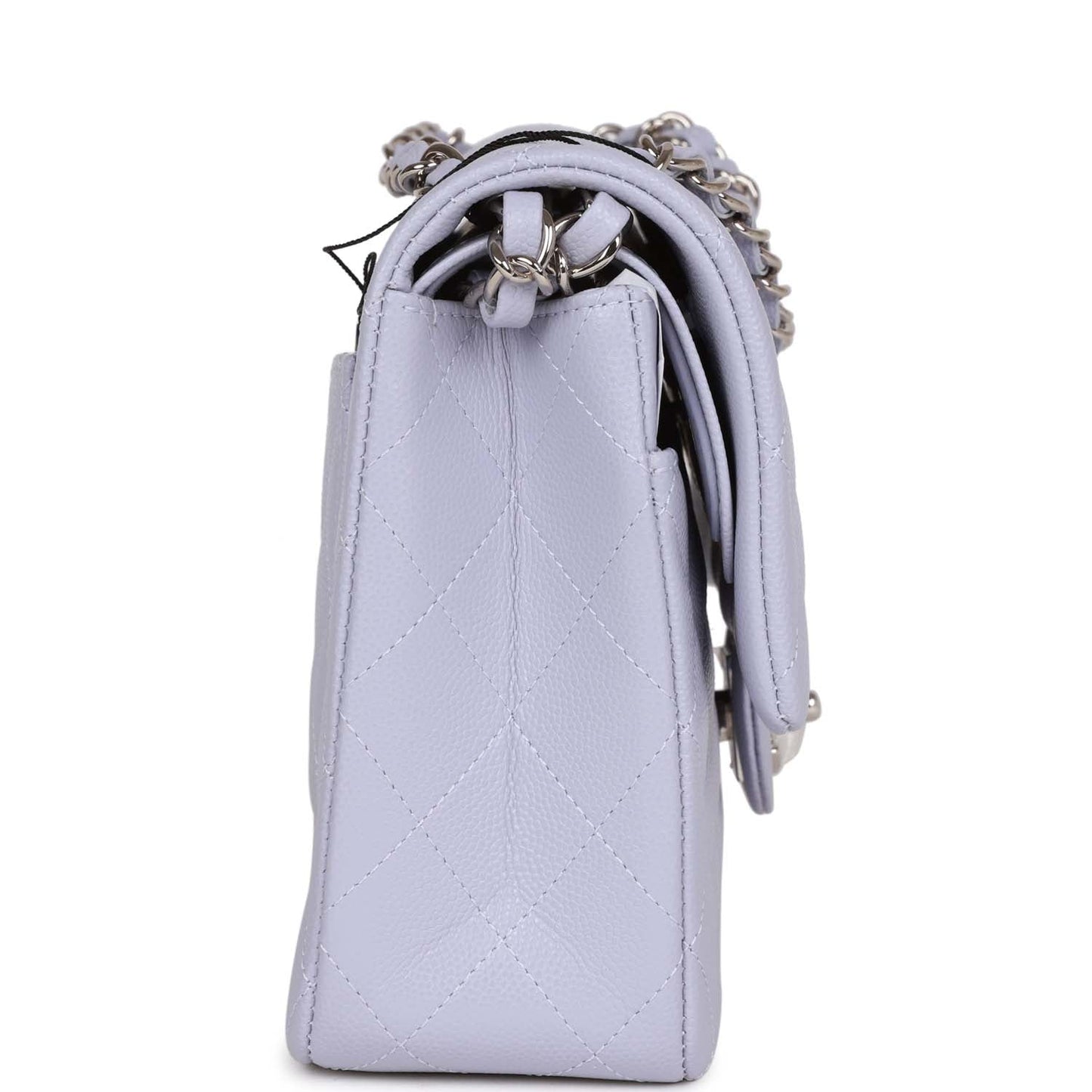 Chanel Medium Classic Double Flap Light Purple Caviar Silver Hardware