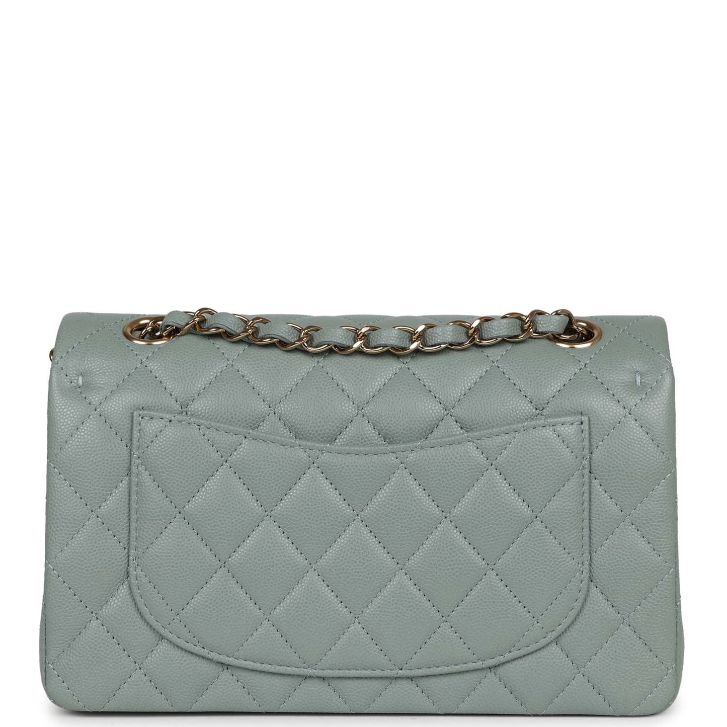 Chanel Small Classic Double Flap Bag Light Blue Caviar Light Gold Hardware