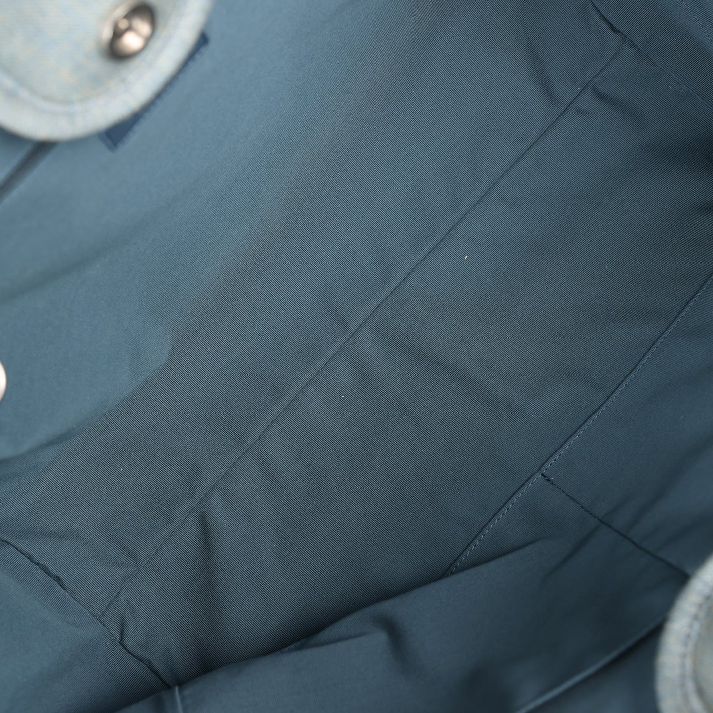 Chanel Large Deauville Shopping Bag Distressed Blue Denim Silver Hardware