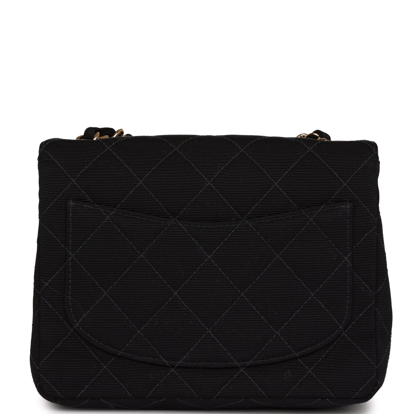 Vintage Chanel Mini Square Flap Bag Black Canvas Gold Hardware