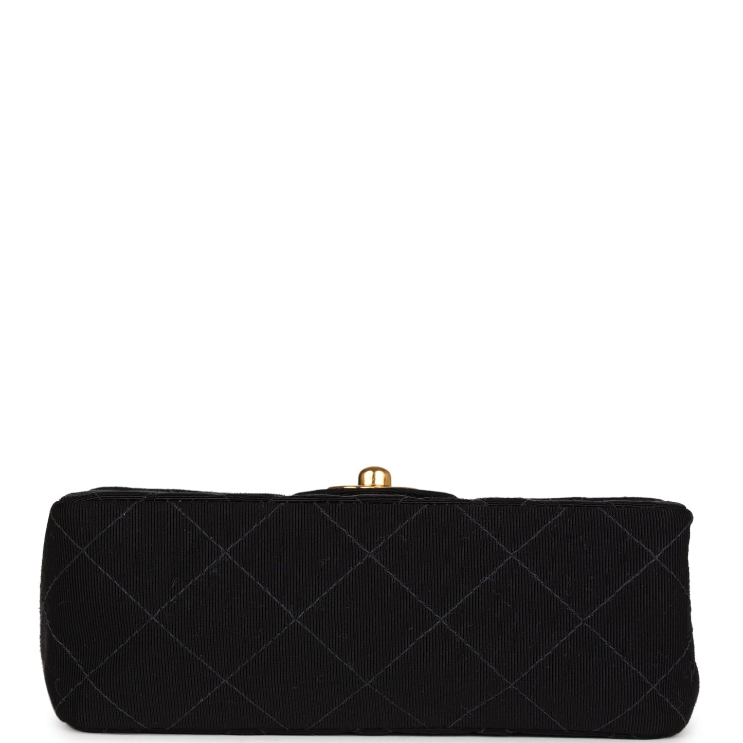 Vintage Chanel Mini Square Flap Bag Black Canvas Gold Hardware